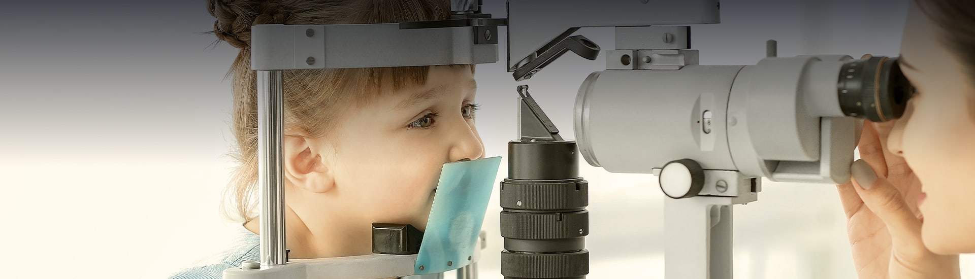 young child getting an eye exam