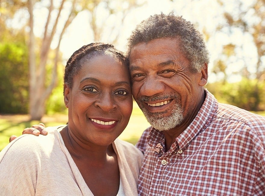 a smiling couple